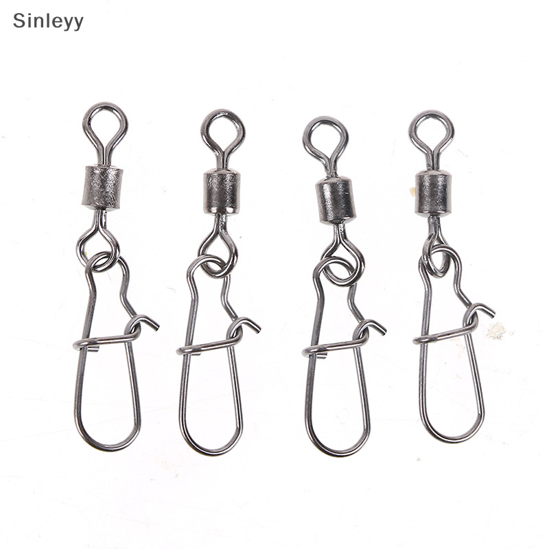 Nle 200 ชิ้นสแตนเลส rolling หมุน nice snap lure connector ตกปลาหมุน snap N