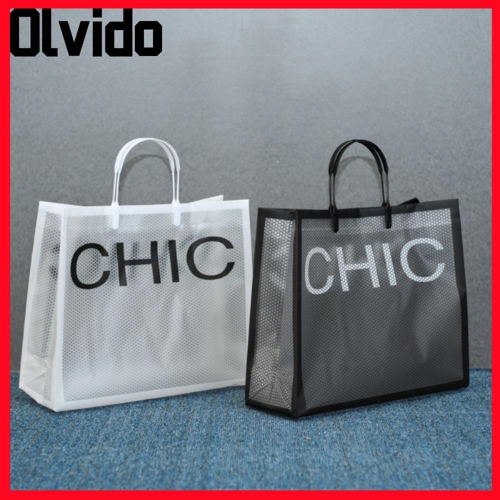 กระเป๋าสะพาย OLVIDO,กระเป๋าถือความจุขนาดใหญ่โปร่งใส,ขายร้อนพีวีซีกระเป๋าชายหาดกันน้ํากลางแจ้ง
