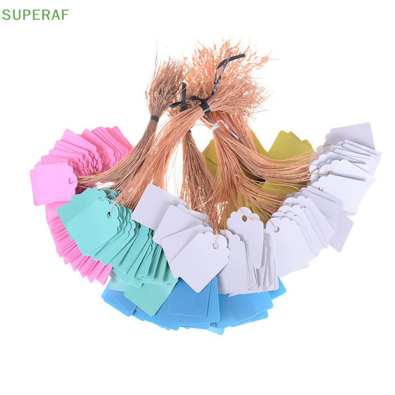 SUPERAF 100 ชิ้นเครื่องประดับเสื้อผ้าสินค้าสวนป้ายราคาแท็ก 3.5*2.5 ซม.ร้อน