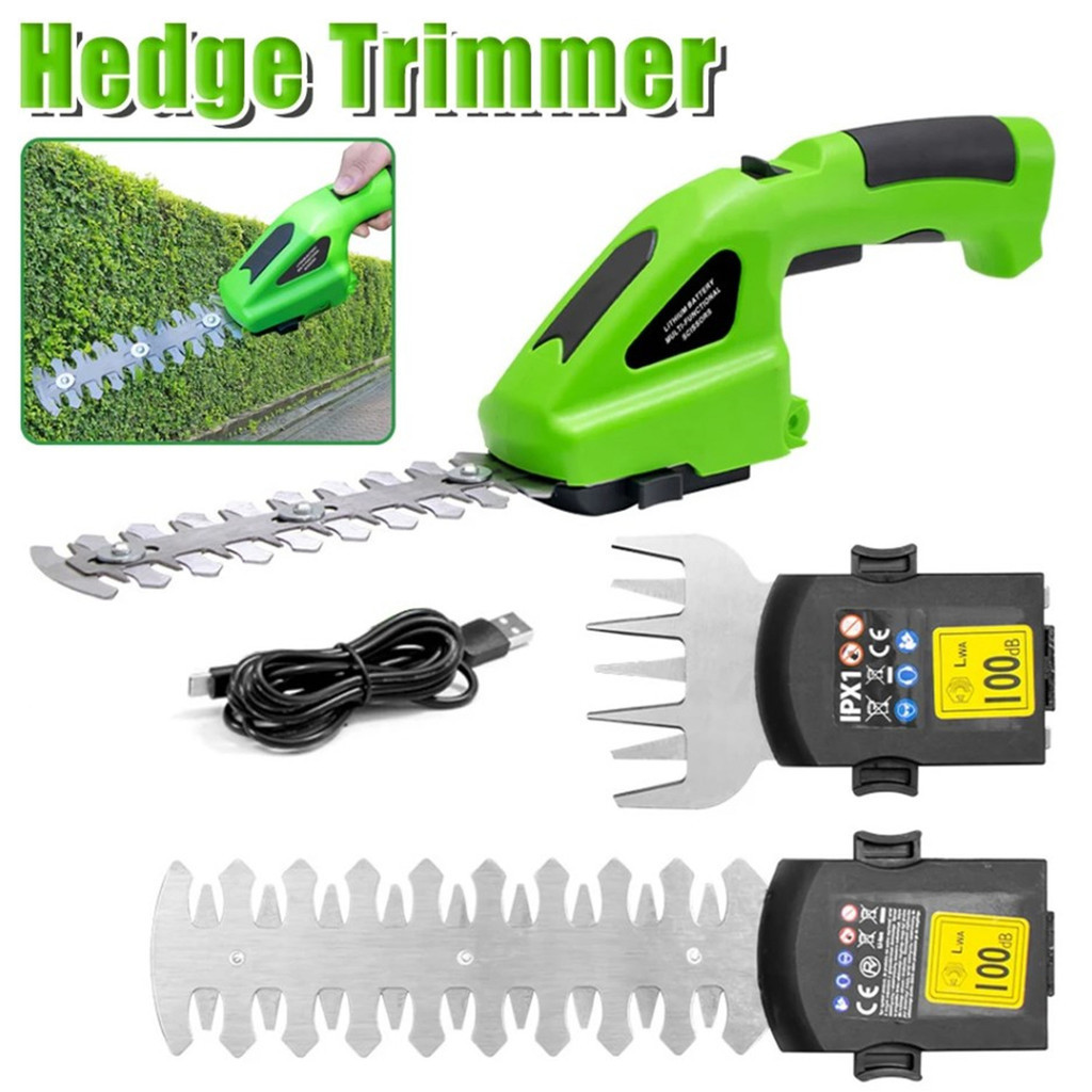 MOVATEK️ เครื่องตัดแต่งพุ่มไม้ 2IN1 กรรไกรตัดหญ้าไร้สาย Electric Hedge Trimmer แบต 24VF กรรไกรป้องกันความเสี่ยงสนามหญ้า
