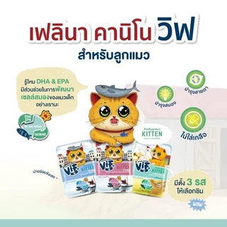 (มี Token) [12-48 ซอง] VIF Felina Canino อาหารเปียกแมววิฟ อาหารแมว ครบสูตร ขนาด 75 กรัม