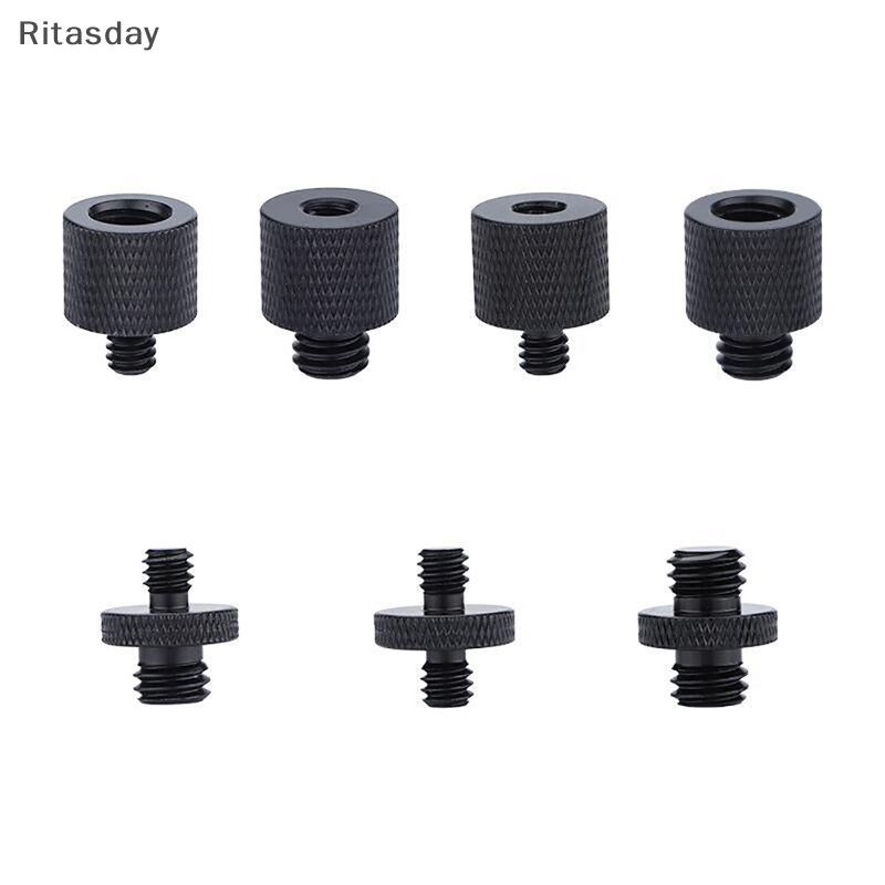 Ritasday 3/8 "ถึง 1/4 "ชายหญิงเกลียวสกรู Mount อะแดปเตอร์ขาตั้งกล้องแผ่นสกรู Mount ใหม่