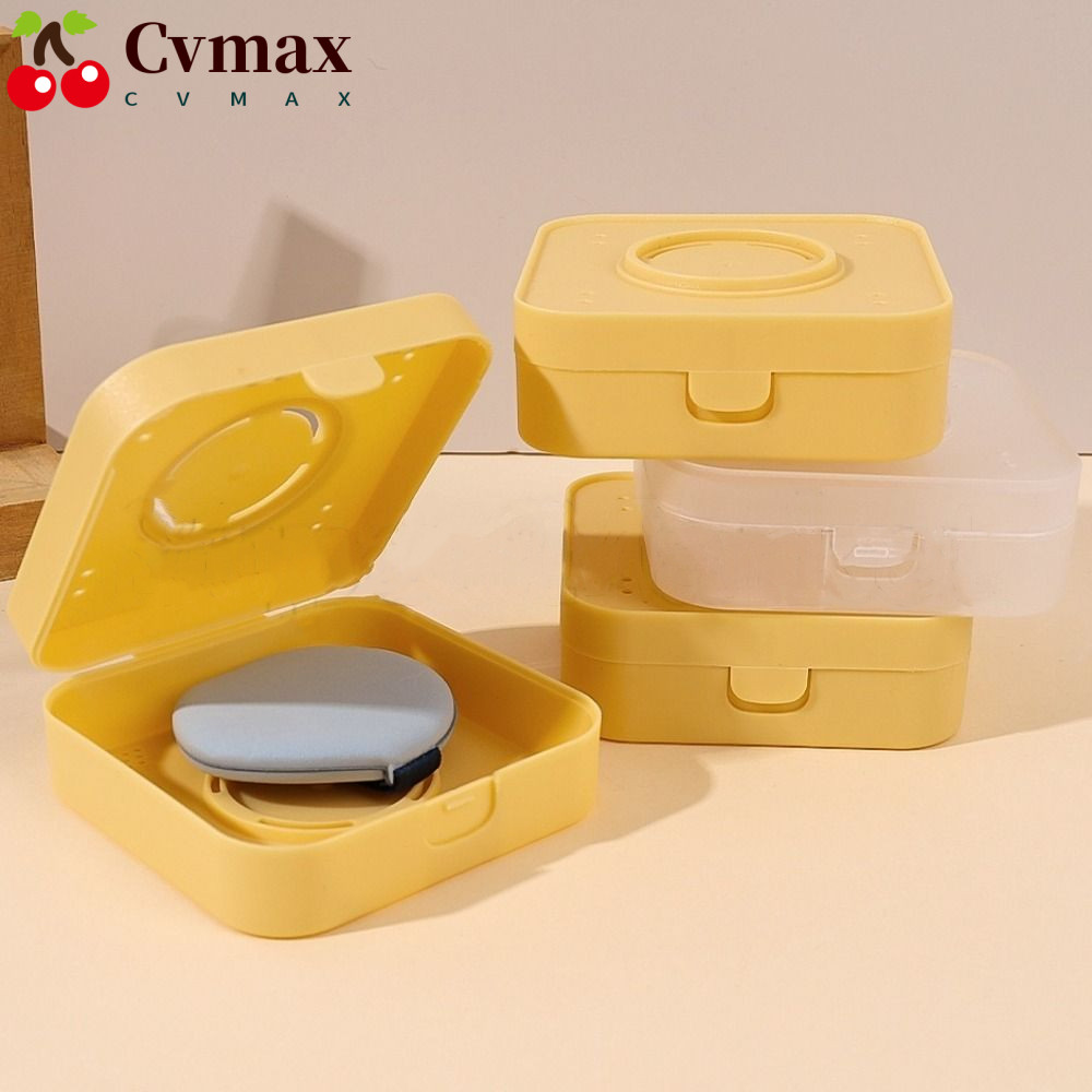 กล่องเก็บแป้งพัฟ CVMAX,กล่องเปล่าระบายอากาศแบบพกพา,มินิหลายรูขุมขนกล่องบรรจุภัณฑ์ในครัวเรือนกล่องพัฟแป้งขนาดใหญ่เครื่องมือแต่งหน้า