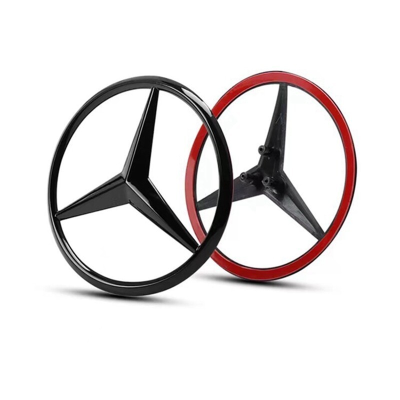 โลโก้ด้านหลังสําหรับ Mercedes Benz Y star สัญลักษณ์ด้านหลังพร้อม pins C200 C300 E200 E300 GLC260 GLC