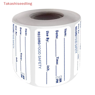 (ทาคาชิซีดลิ่ง) 500 ชิ้น/ม้วนสติ๊กเกอร์ครัวตู้เย็นตู้แช่แข็งเก็บอาหารวันที่เนื้อหาฉลาก