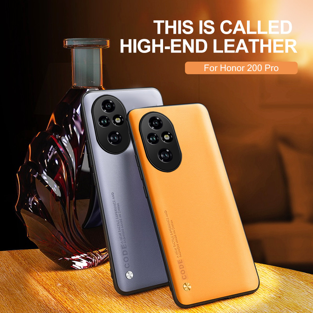 สําหรับ Honor 200 Pro เคสโทรศัพท์หนัง PU ธรรมดา Honor 200 Honor 200 Lite 200 Pro ฝาหลังกรอบซิลิคอนกันกระแทก
