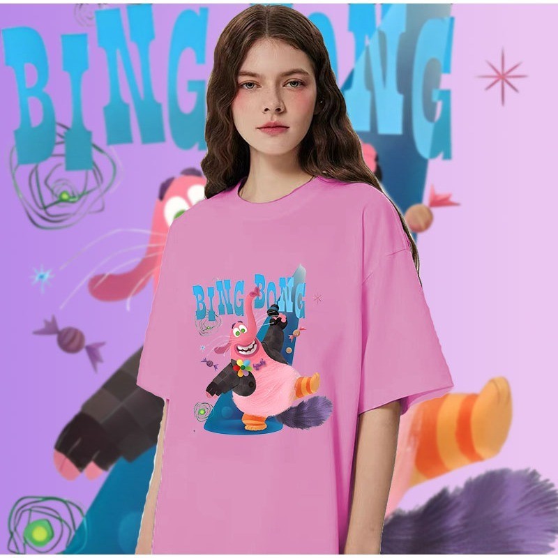 💖💖 ใหม่ Pixar 's Movie Inside Out 2 เสื ้ อยืดคอ O-neck กราฟิก 100 % สําหรับผู ้ ชายP#1 S-5XL