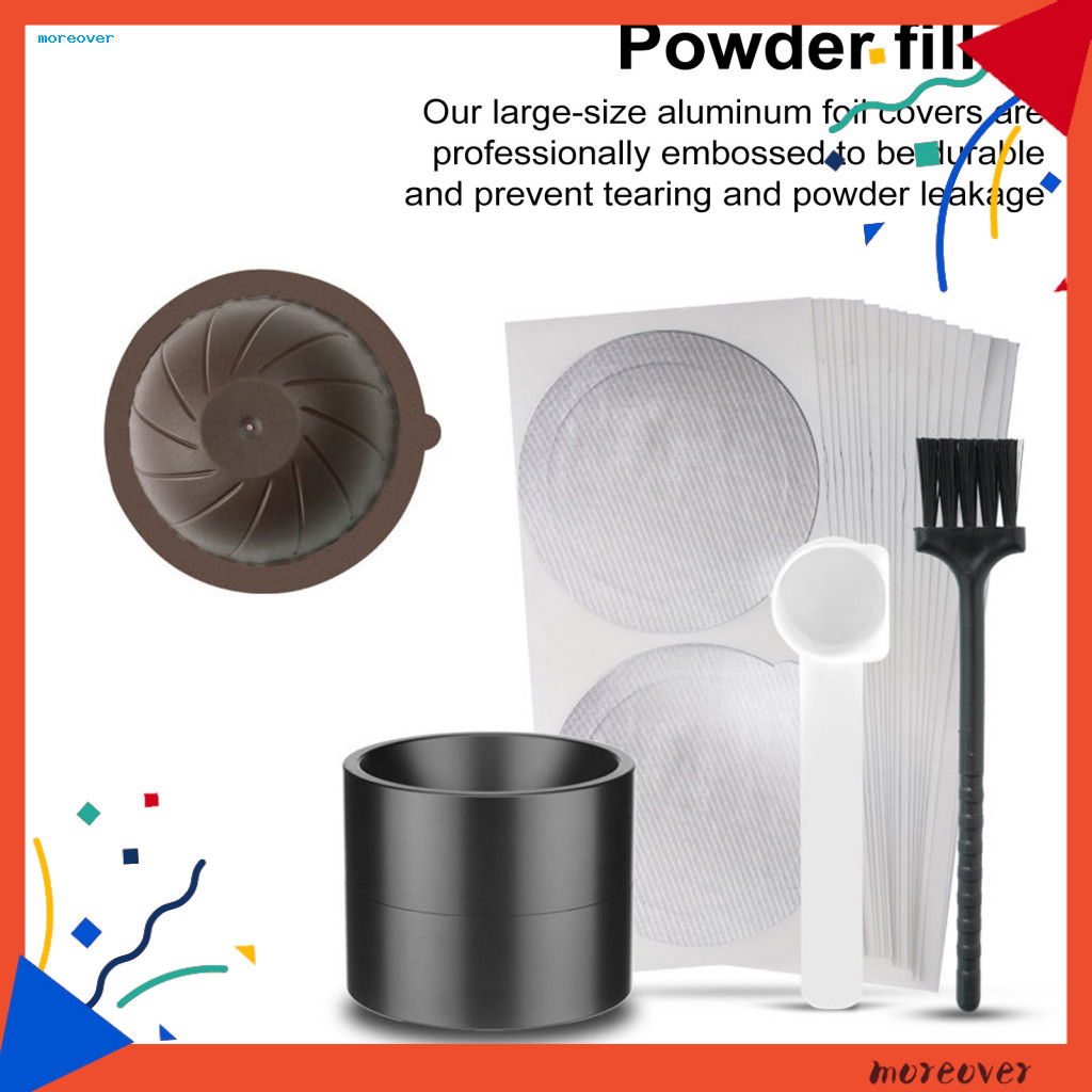 MORE กาแฟแบบใช้ซ้ําได้สําหรับ Nespresso Vertuo ชุดเติมสําหรับ Vertuo Pods Vertuo ชุดรีฟิลพร้อมผงง่าย