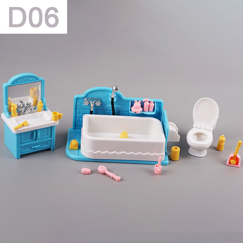 ครอบครัวสัตว์มินิกระต่ายบ้านตุ๊กตาเด็กเล่นบ้านจําลองเฟอร์นิเจอร์ชุดบ้านตุ๊กตาสาวของเล่น
