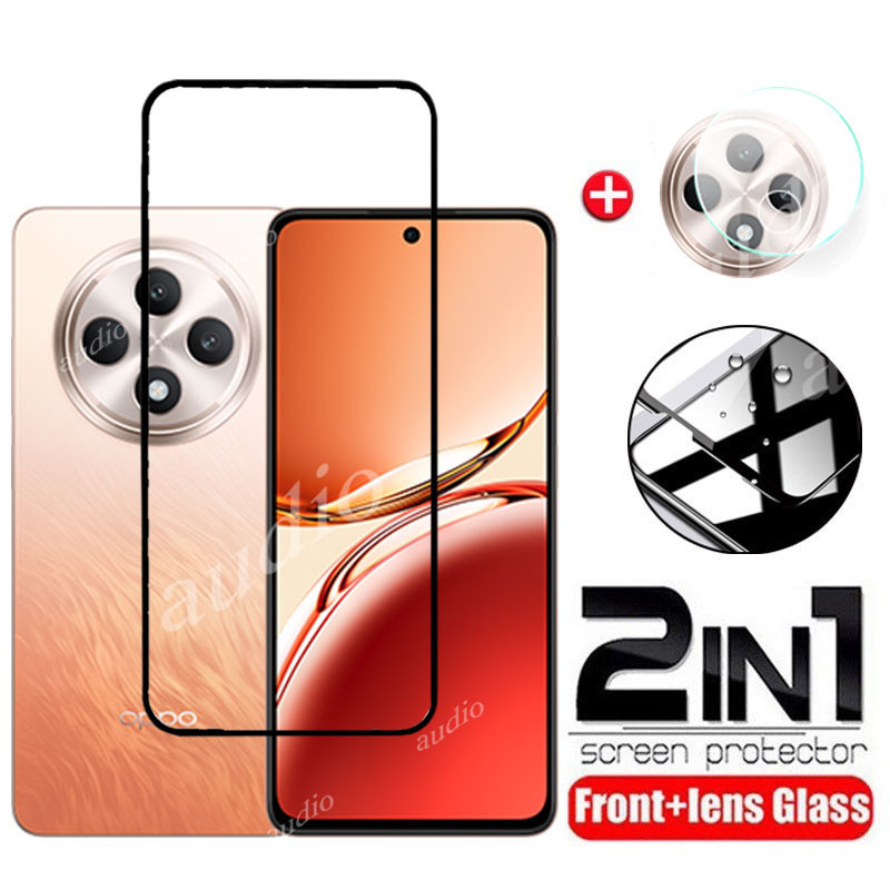 2in1 ฟิล์มกระจกนิรภัยสําหรับOppo Reno 12F 12 F F12 5G 4G 2024 ป้องกันหน้าจอSoft HDกล้องเลนส์ฟิล์มสําหรับOPPO Reno12 F Reno12F OppoReno12F 5G 4Gป้องกันหน้าจอฟิล์มโทรศัพท์