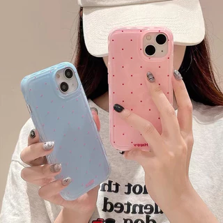 Dots Candy เคสโทรศัพท์สําหรับ iPhone 17ProMax 16Pro 15 14 13 12 Pro Max ครอบคลุมเต็มรูปแบบกันกระแทก Double Layer ป้องกันอะคริลิค