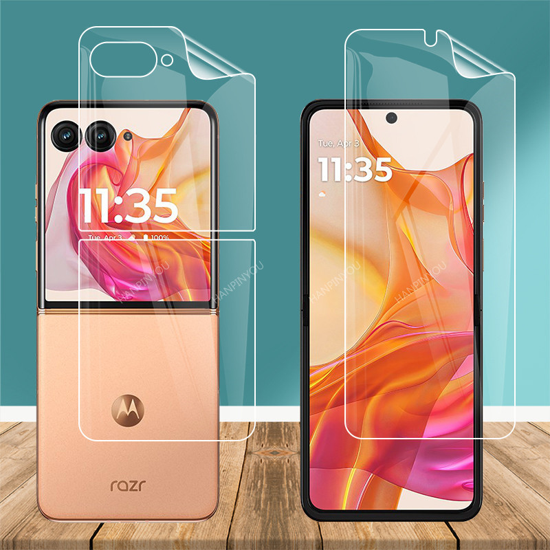 สําหรับ Motorola Razr 60 50 Razr50 Ultra gen 5 Plus 2025 2024 5G ด้านหน้า/กลับ Clear Slim คลุมทั้งหมด Soft TPU Hydrogel ฟิล์มป้องกันการระเบิดป้องกันหน้าจอ Guard