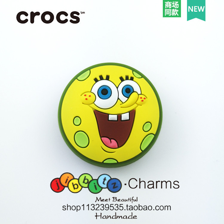 รองเท้าแตะแฟชั่น Diy อุปกรณ์เสริม Crocs Jibbitz Charm ขายร้อนของขวัญน่ารักสําหรับเด็กตกแต่งรองเท้า SpongeBob SquarePants Collection