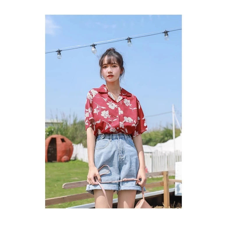 เสื้อเชิ้ตแขนสั้น ปกฮาวาย ลายดอก ลายกราฟฟิก ผ้าไหมอิตาลี thumbnail 8