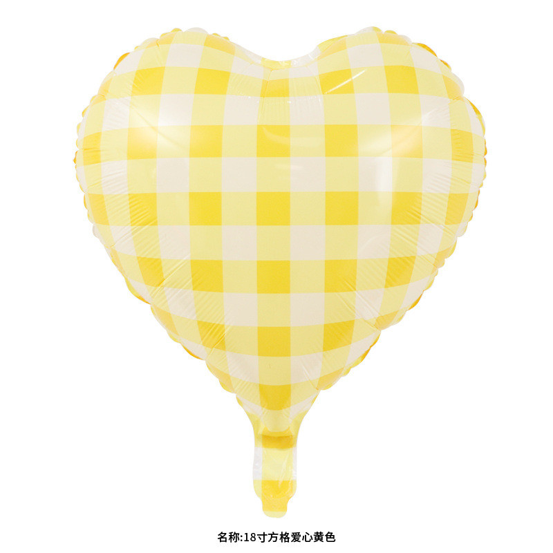 ลูกโป่งลายตารางขนาด 18 นิ้ว ลูกโป่งรูปหัวใจ ลูกโป่งอลูมิเนียมฟอยล์ลายตารางสีน้ำเงินและขาว ขายส่ง ตกแต่งวันเกิด ตกแต่งงานปาร์ตี้ ลูกโป่งวันเกิด ลูกโป่งงานปาร์ตี้ - รูปที่ 6