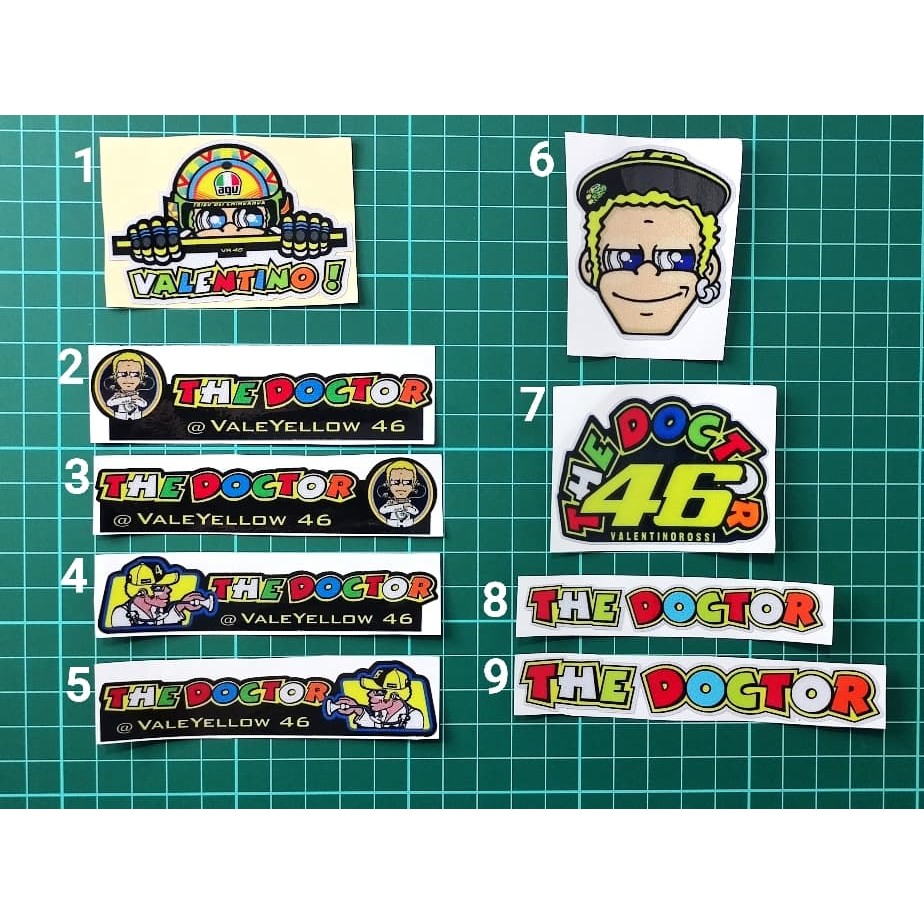 46 The Doctor / VR46 / ValleYellow46 / Rossi 46 / THE DOCTOR Printing Laminated สะท้อนแสง 46 แบบ vr4