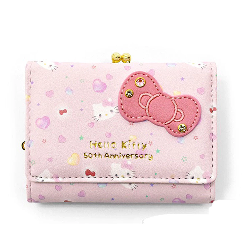 LHL BOUTIQUE กระเป๋าสตางค์ hello kitty bag สีชมพู กระเป๋าตัง สามพับ