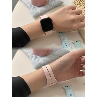 สายยางซิลิโคนกีฬา สายยางนุ่ม for Smart Watch Series 11 10 9 8 7 6 5 4 SE IWatch Ultra 3 2 49 มม 46 45 44 42 41 40 38 มม