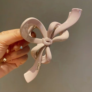 2025 High-End Feel Bow Grab Clip กิ๊บติดผมฉลามหญิง