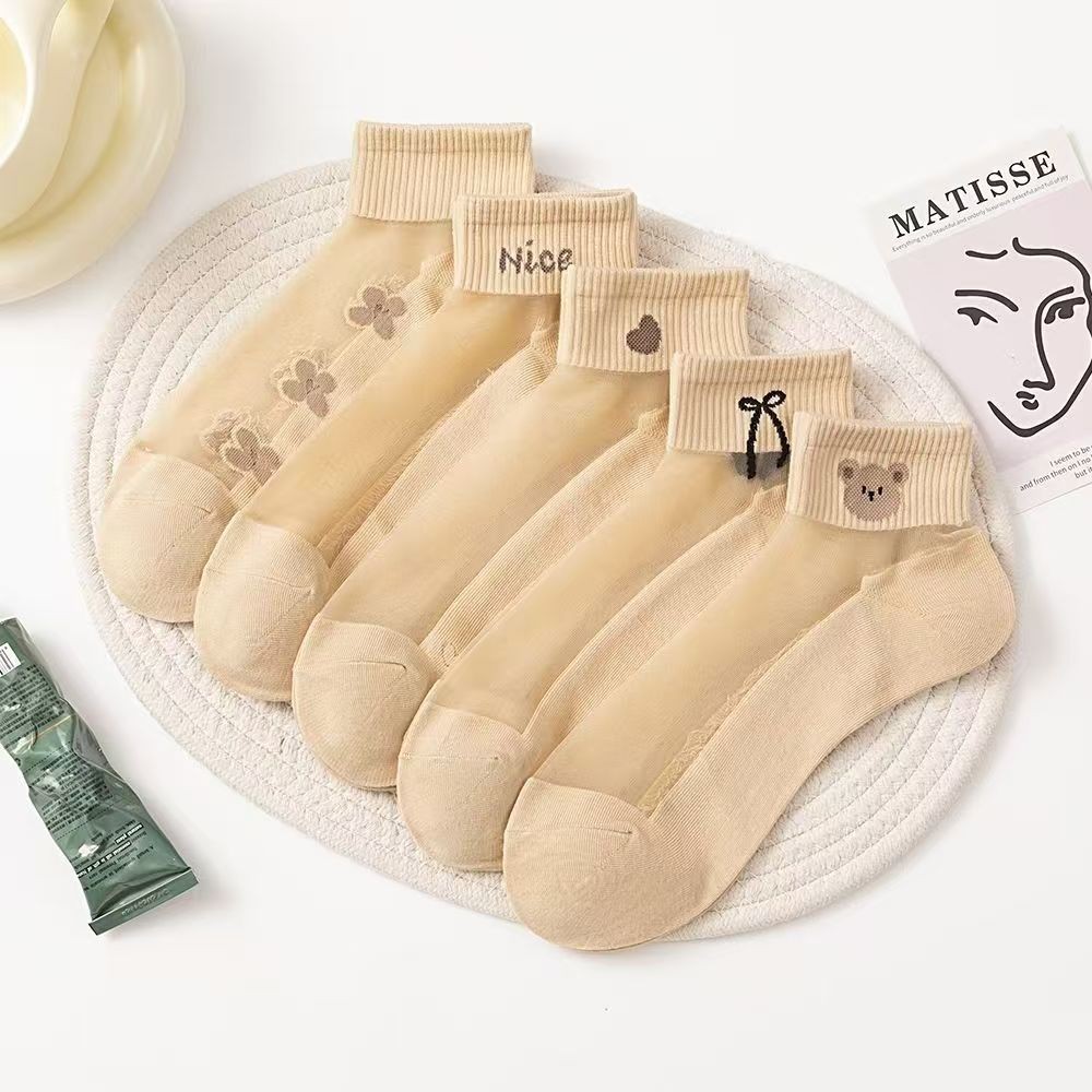 ผ้าไหมคริสตัลฤดูร้อนน้ําหนักเบาระบายอากาศกันลื่นหลอดสั้นปากตื้น อิน ทั้งหมดตรงกับผ้าฝ้ายด้านล่างแก้วผ้าไหม