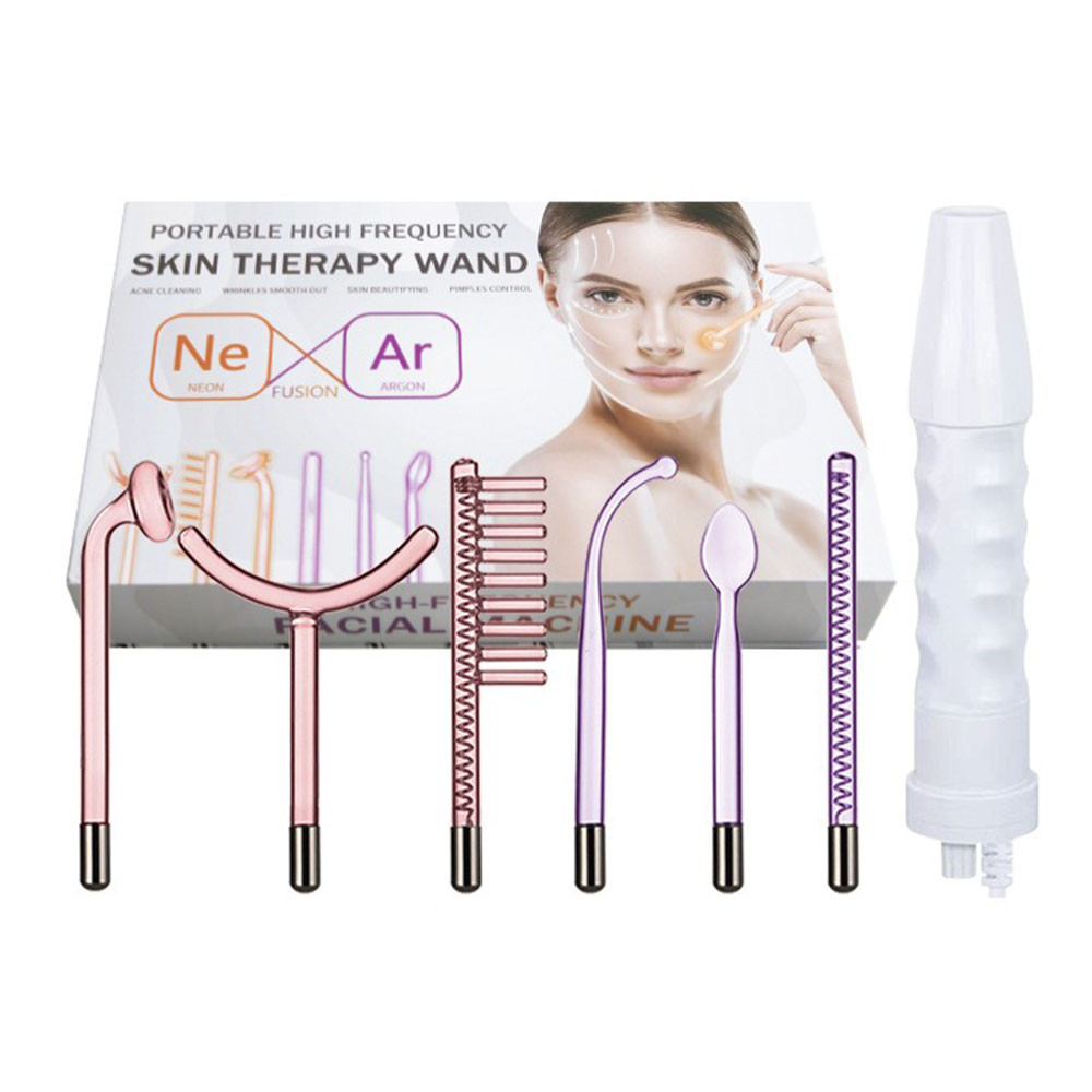 High Frequency Facial Machine-6 Neon & Argon Wands for Wrinkles & Acne