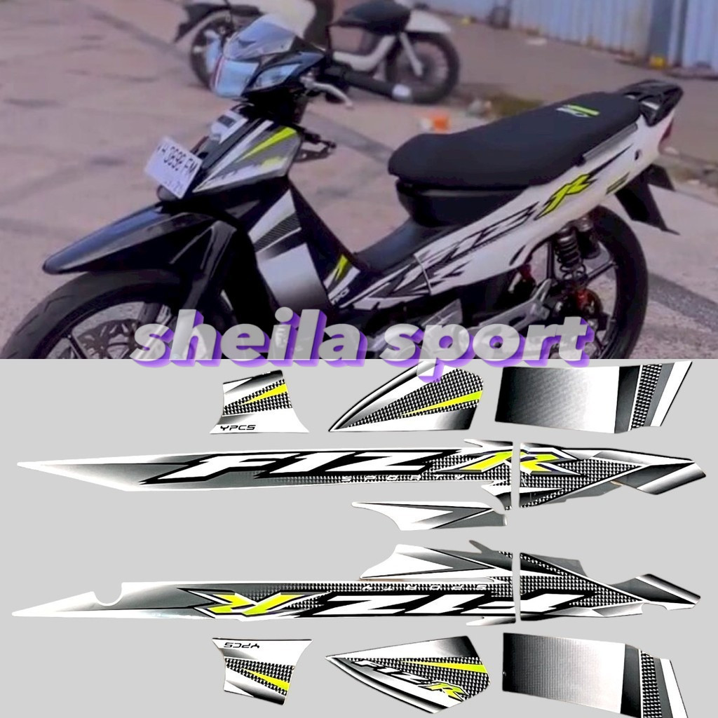 รายชื่อสติ๊กเกอร์ Striping les Yamaha fizr fiz r f1zr f1z r2004 สีดําสีขาวคุณภาพดี