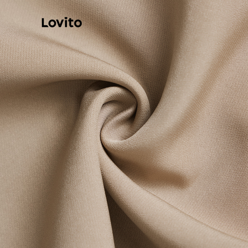 Lovito กระโปรงลําลองกระโปรงฤดูร้อน/ฤดูใบไม้ผลิไม่สมมาตรสํา รูปที่ 5