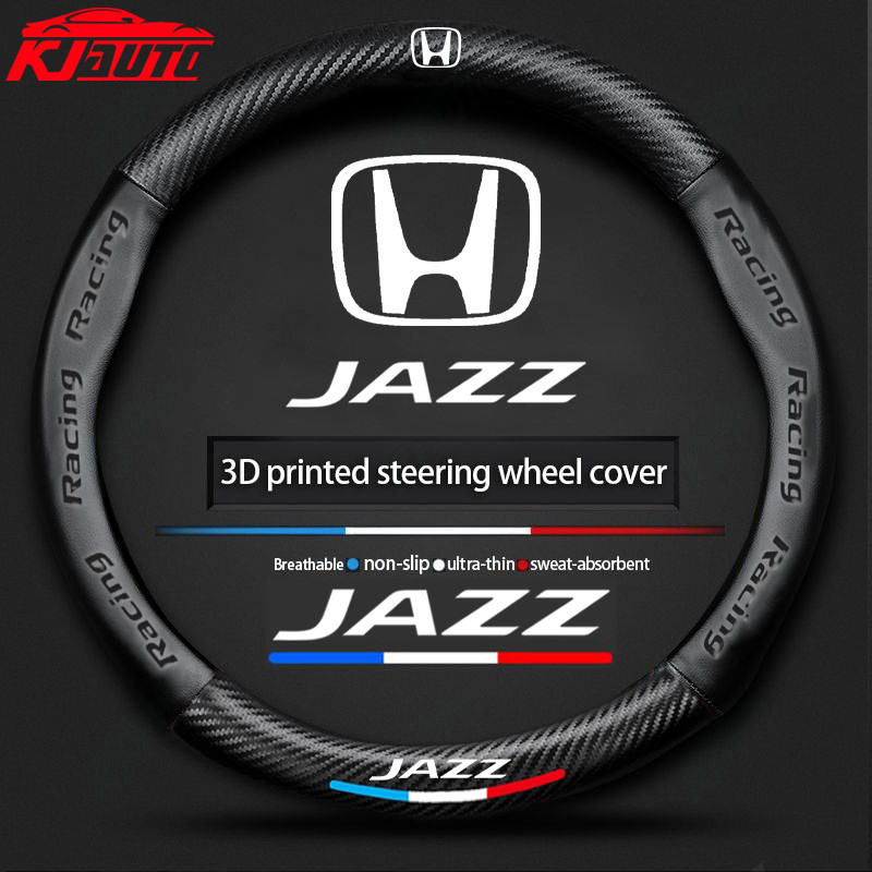 Honda Jazz หนังพวงมาลัยรถสบายและกันลื่นสําหรับ Jazz G2 GE GC G3 GK GH GP G4 GR GS Mugen Typre RS อุป