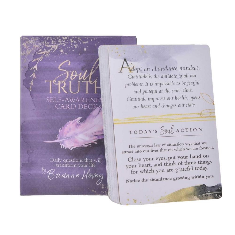 Soul Truth Self-Awareness Card Deck คําถามรายวันที่จะเปลี่ยนชีวิตของคุณ Tarot การ์ด Oracle