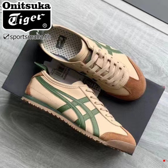 Onitsuka MEXICO 66 (หนังชั้นแรกคุณภาพสูง) รองเท้าผ้าใบลําลองคลาสสิกรองเท้าวิ่งผู้ชาย/รองเท้าแฟชั่นสตรี (จัดส่งฟรี)
