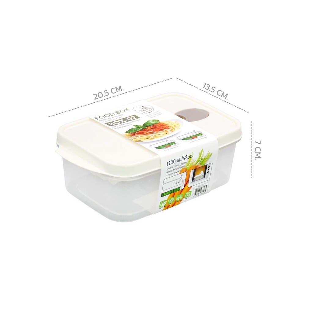 กล่องถนอมอาหาร กล่องอาหาร เข้าไมโครเวฟได้ ความจุ 720 ml. , 1200 ml. , 1700 ml. รุ่น BOX-01 , BOX-02 และBOX-03 Keyway - รูปที่ 3