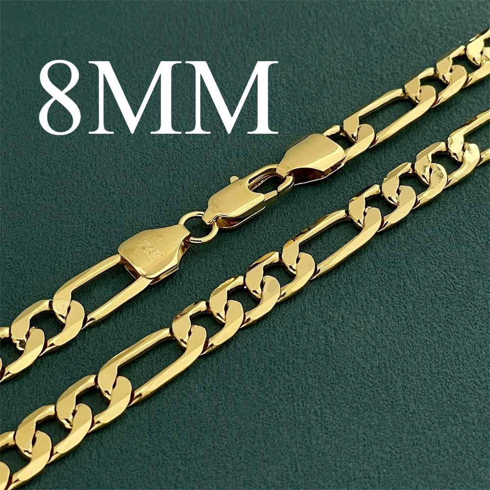ทองแดง Gold-Plated สูญญากาศElectroplating 24K Gold 8MM Three-to-One Unisex เรขาคณิตยุโรปและอเมริกา
