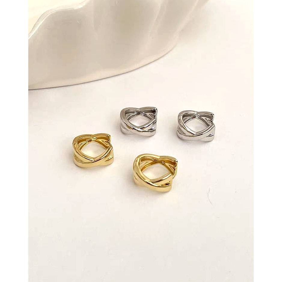 ✨LULU✨  Crosella 925 needle (ML-022) ต่างหู ก้านเงิน(S925)