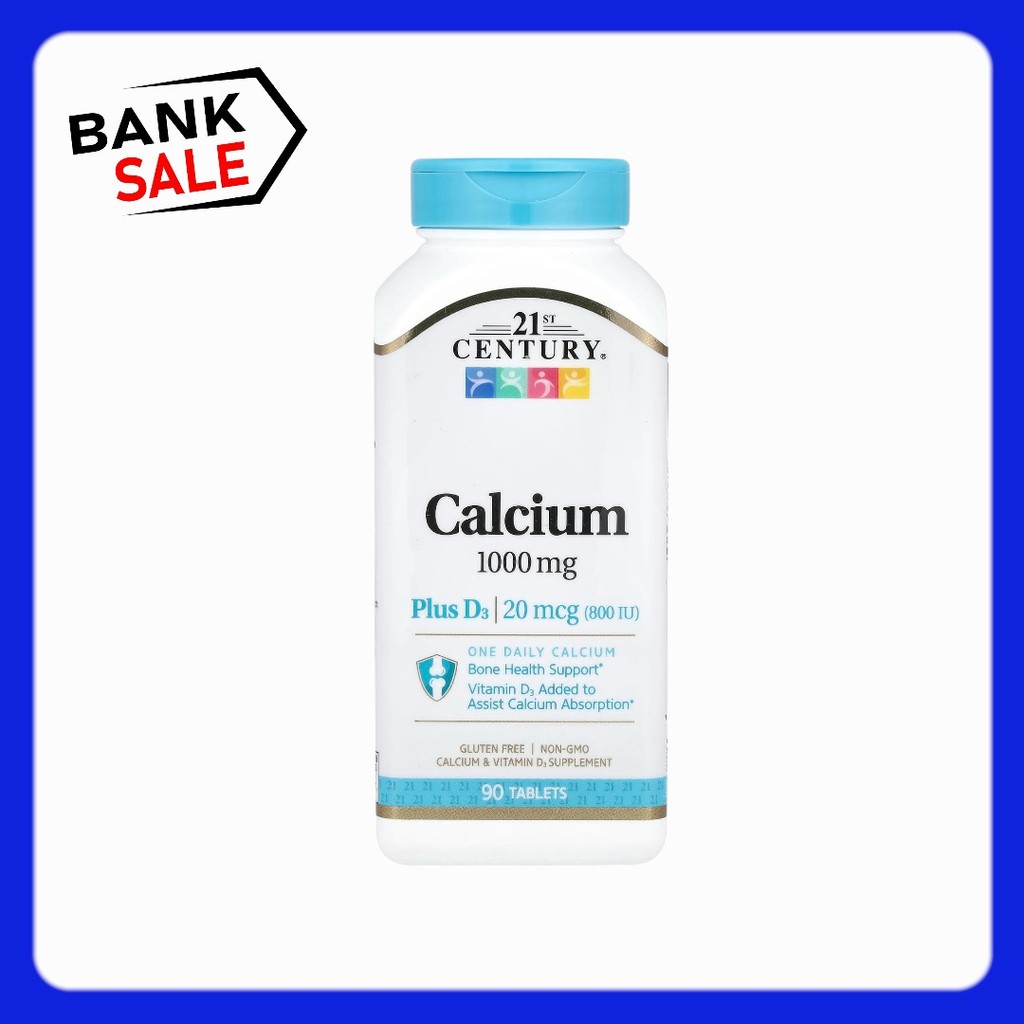 21st Century, Calcium Plus D3, 90 Tablets