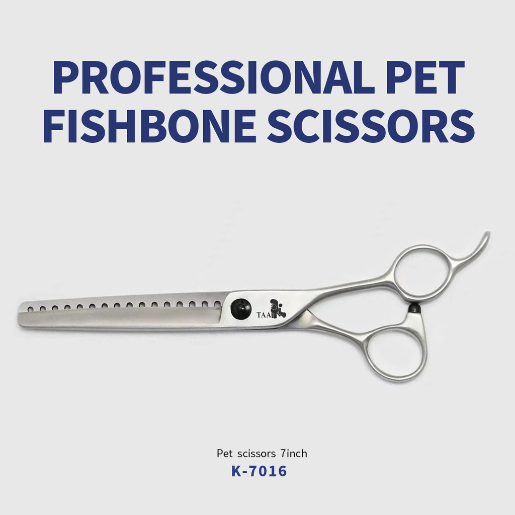 Taa it กรรไกรความงามสัตว์เลี้ยง ก้างปลามืออาชีพ K7016 สุนัข แมว เท็ดดี้ VIP เพื่อตัดแต่งขนด้วยสิ่งปร