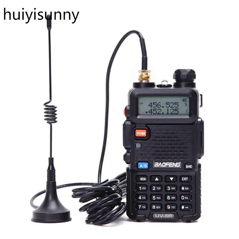 Huiyisunny เสาอากาศวิทยุแบบพกพา Mini Car VHF เสาอากาศสำหรับ Quansheng Baodao UV5R