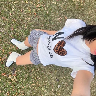 COD (จัดส่งในกรุงเทพฯ) เสื้อทรง เสื้อยืดเข้ารูป สกรีนลายเสือ โทนมินิมอลสุด พร้อมส่งทุกสี ผ้ายูนิยืดเยอะ สาวอวบใส่ได้งาน