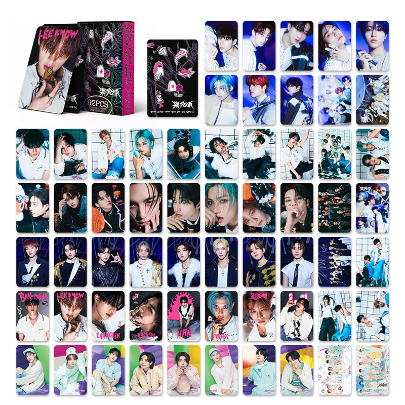 Stray Kids Photocard 60/92/124 ชิ้นการ์ดโฮโลแกรม Lomo การ์ด STRAYKIDS การ์ดอัลบั้มสติกเกอร์ Idol ของสะสมของที่ระลึกของขวัญ - รูปที่ 2