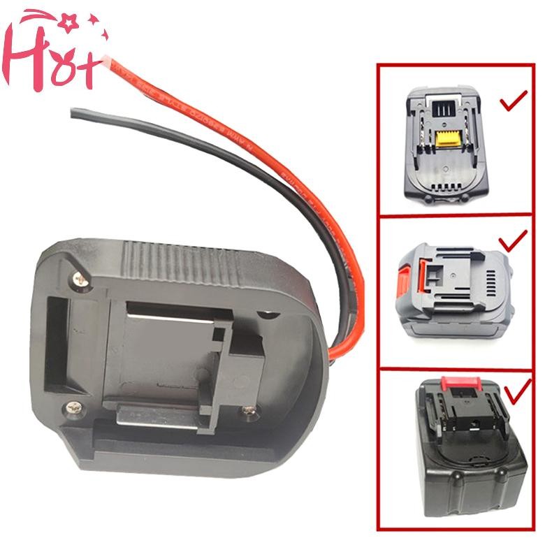 Ge สองปลั๊ก DIY สายแบตเตอรี่เชื่อมต่ออะแดปเตอร์เอาต์พุตอะแดปเตอร์แบตเตอรี่สําหรับ 18V Li-ion BL1830 BL1840 BL1850 สําหรับสว่านไฟฟ้าสแควร์