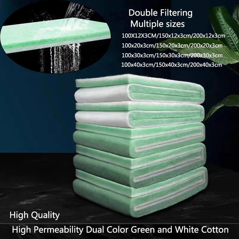 ชีวเคมีสีเขียวสีขาวพิพิธภัณฑ์สัตว์น้ําผ้าฝ้ายฟองน้ําตู้ปลากรองโฟมสีเขียวสปองอุปกรณ์พิพิธภัณฑ์สัตว์น้ํากรองน้ําผ้าฝ้าย