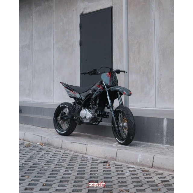 DECAL WR 155 R SIMPLE BLACK | สติ๊กเกอร์ KLX BF | รูปลอก CRF | ดีคอล สารยึดเกาะ | รูปลอกกอร์ดอนส์