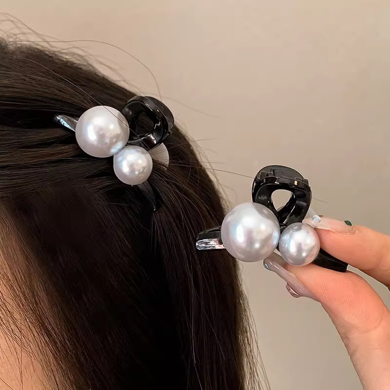 Retro Pearl Small Grab Clip Female Princess Head Influencer กิ๊บติดผมด้านข้างหน้าผาก Bangs กิ๊บติดผมหัก Hairpin Headdress