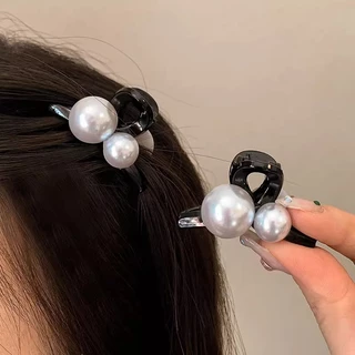Retro Pearl Small Grab Clip Female Princess Head Influencer กิ๊บติดผมด้านข้างหน้าผาก Bangs กิ๊บติดผมหัก Hairpin Headdress