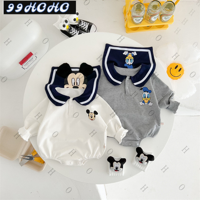 3-6-septmber-december การ์ตูนกองทัพเรือปกสามเหลี่ยมกระเป๋าก้นเสื้อผ้าปกชายหญิงเสื้อผ้าเด็กRomper Rom