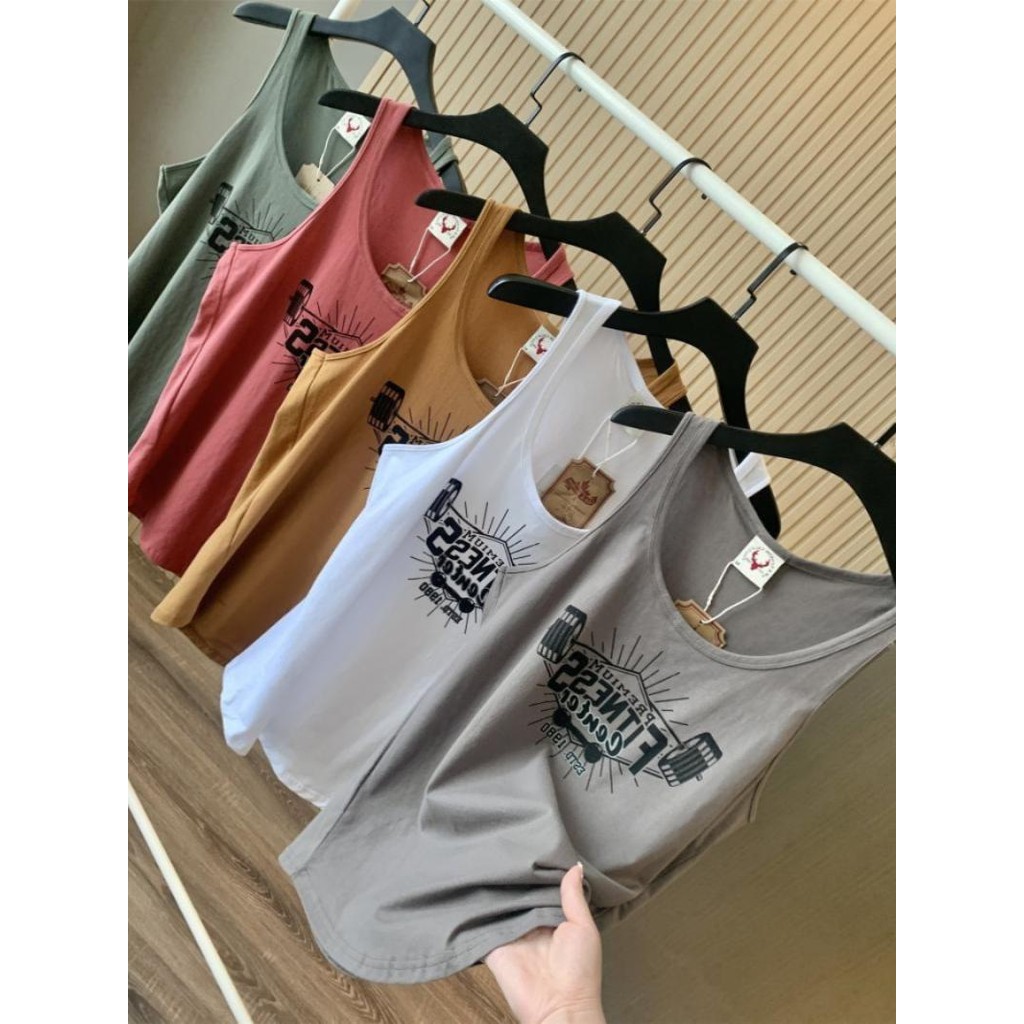 Crop Top t Tank Top150kg ขนาดใหญ่บางแขนกุดสไตล์อเมริกัน Halter หลวม Slimmer ดูเสื้อกั๊ก Casual All-M