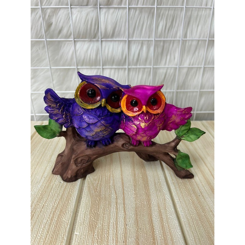 TD282 - Polyresin Owls บนก้าน