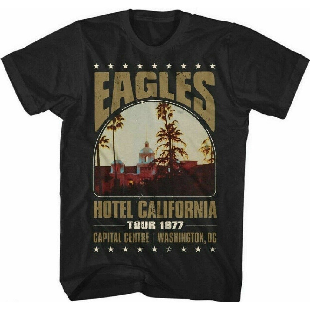 Unisex ❤️Men's T-Shirts classic and unique  Eagles Hotel California Tour 1997 Capital Centre Rock Band Birthday