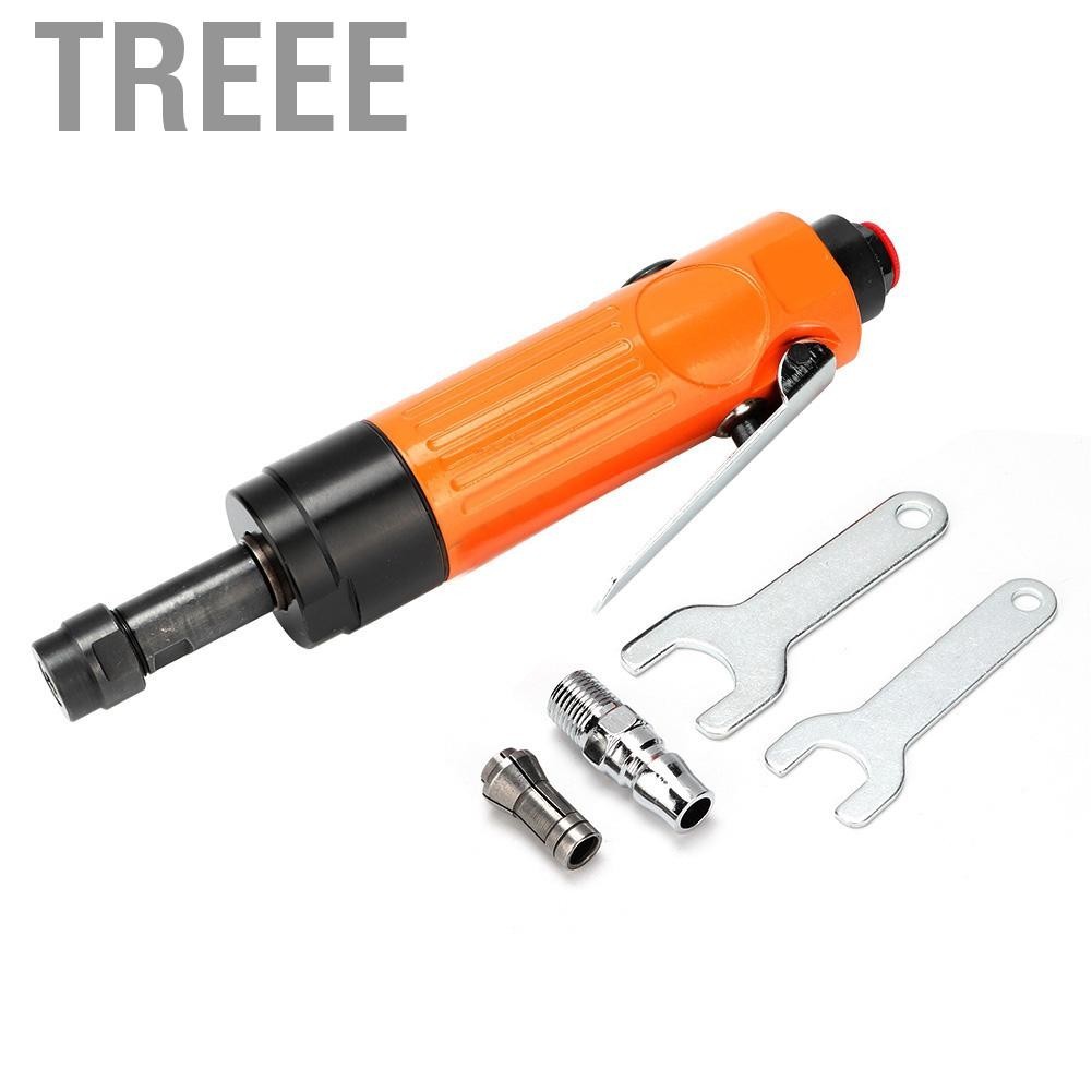 Treee Electric Grinder  Angle Sander 1/4in Pneumatic Straight Shank Grinding Polishing Machine Power Hand Tool