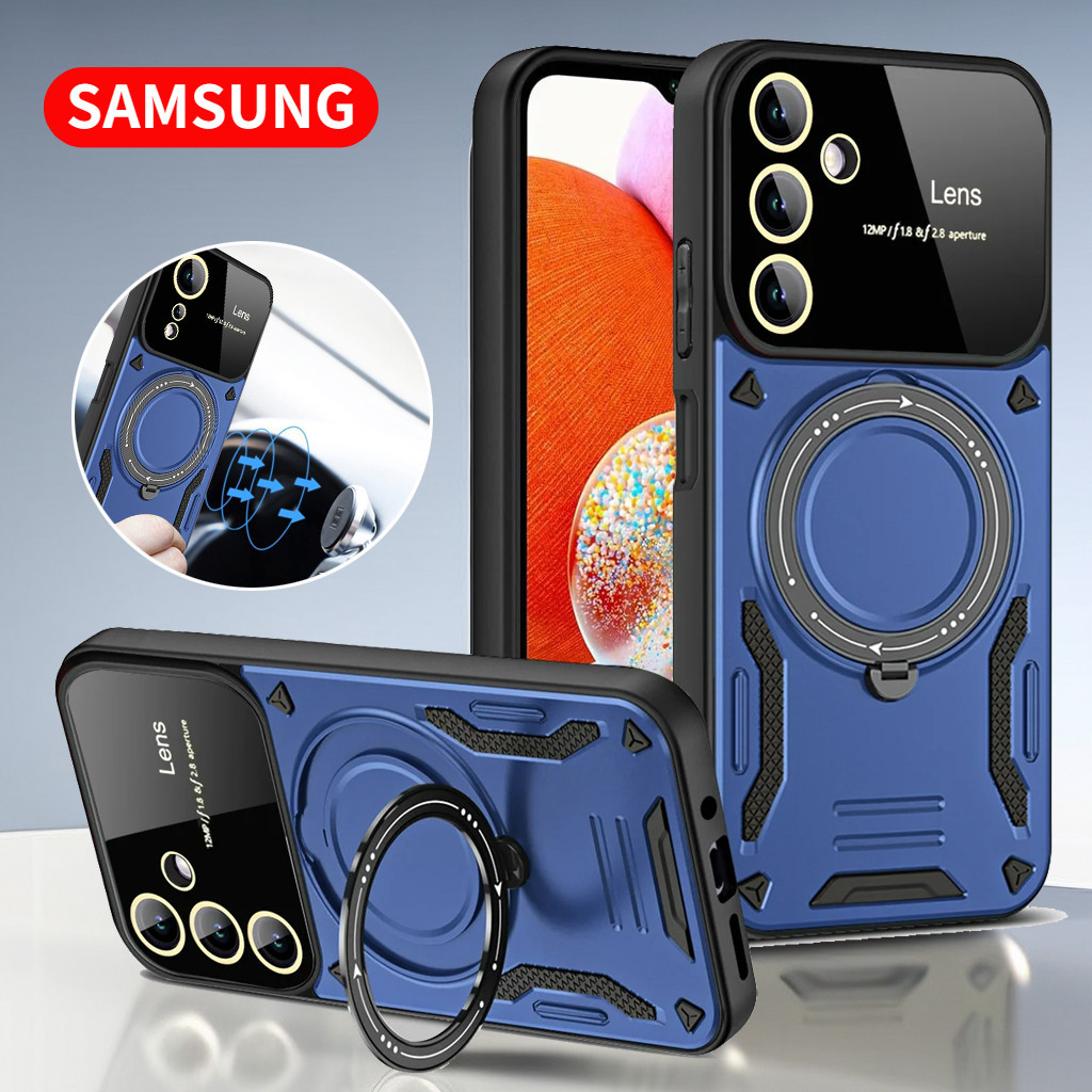 เคสโทรศัพท์มือถือ TPU นิ่ม กันกระแทก ป้องกันกล้อง พร้อมขาตั้ง สําหรับ Samsung Galaxy A55 A35 A25 5G 4G 2024 A15 A15 A05 A05S