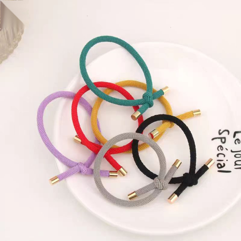15 สี ที่คาดผมโบว์สีลูกกวาดสไตล์เกาหลีสาวยางรัดผมโลหะยืดหยุ่นสูงเครื่องประดับผมสำหรับผู้หญิง